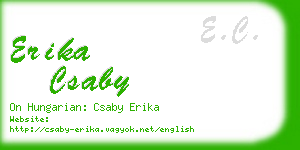 erika csaby business card